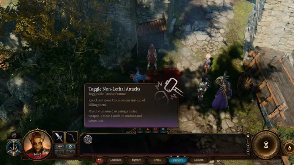 Baldur's Gate 3 : Comment infliger des dégâts non mortels