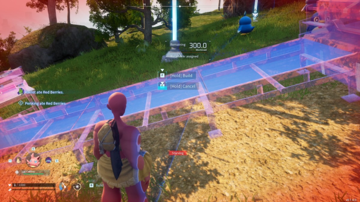 Annulation de la construction dans Palworld