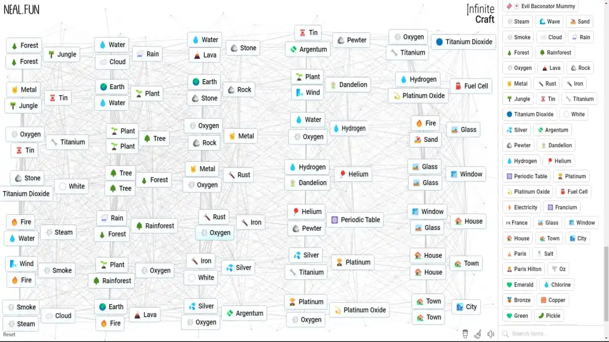 Comment créer Minecraft dans Infinite Craft Elementary 1