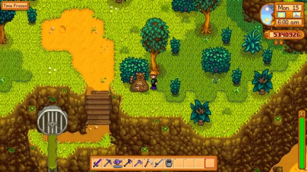 Stardew Valley: Interaction avec l’ours poubelle